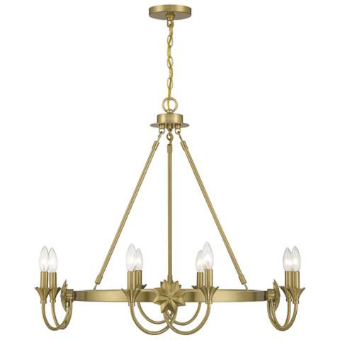 Savoy House Sullivan 32" Wide Warm Brass 8-Light Chandelier - #183E9 | Lamps Plus | Lamps Plus