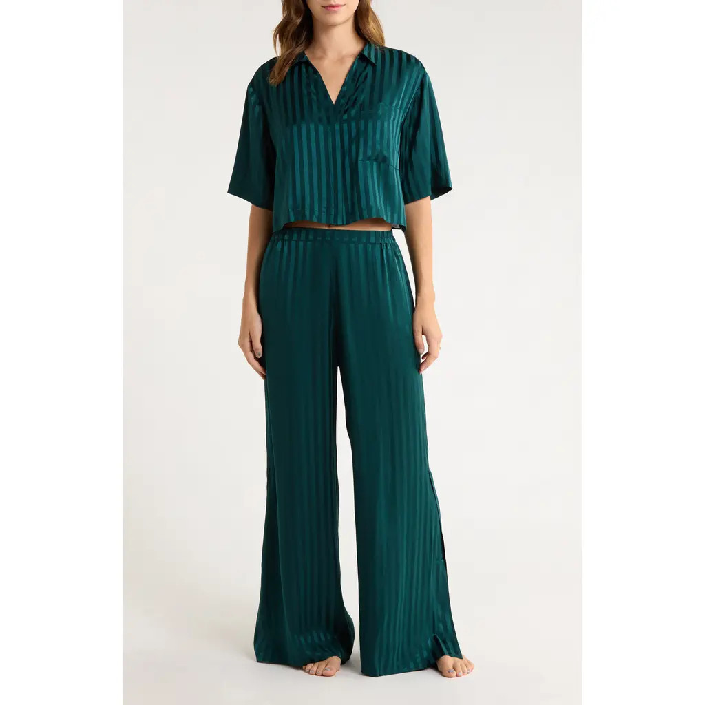 Lunya Stripe Jacquard Washable Silk Pajamas in Dusk Cyp Jq at Nordstrom, Size X-Large | Nordstrom