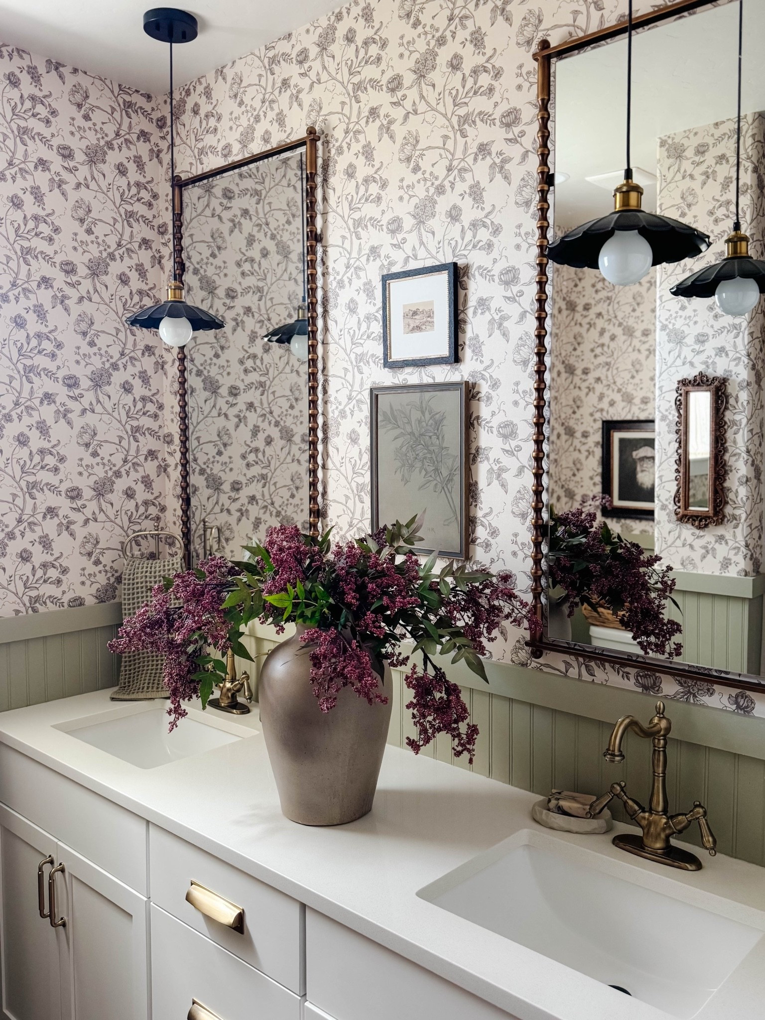 Shop our vintage modern bathroom. Cottage core.