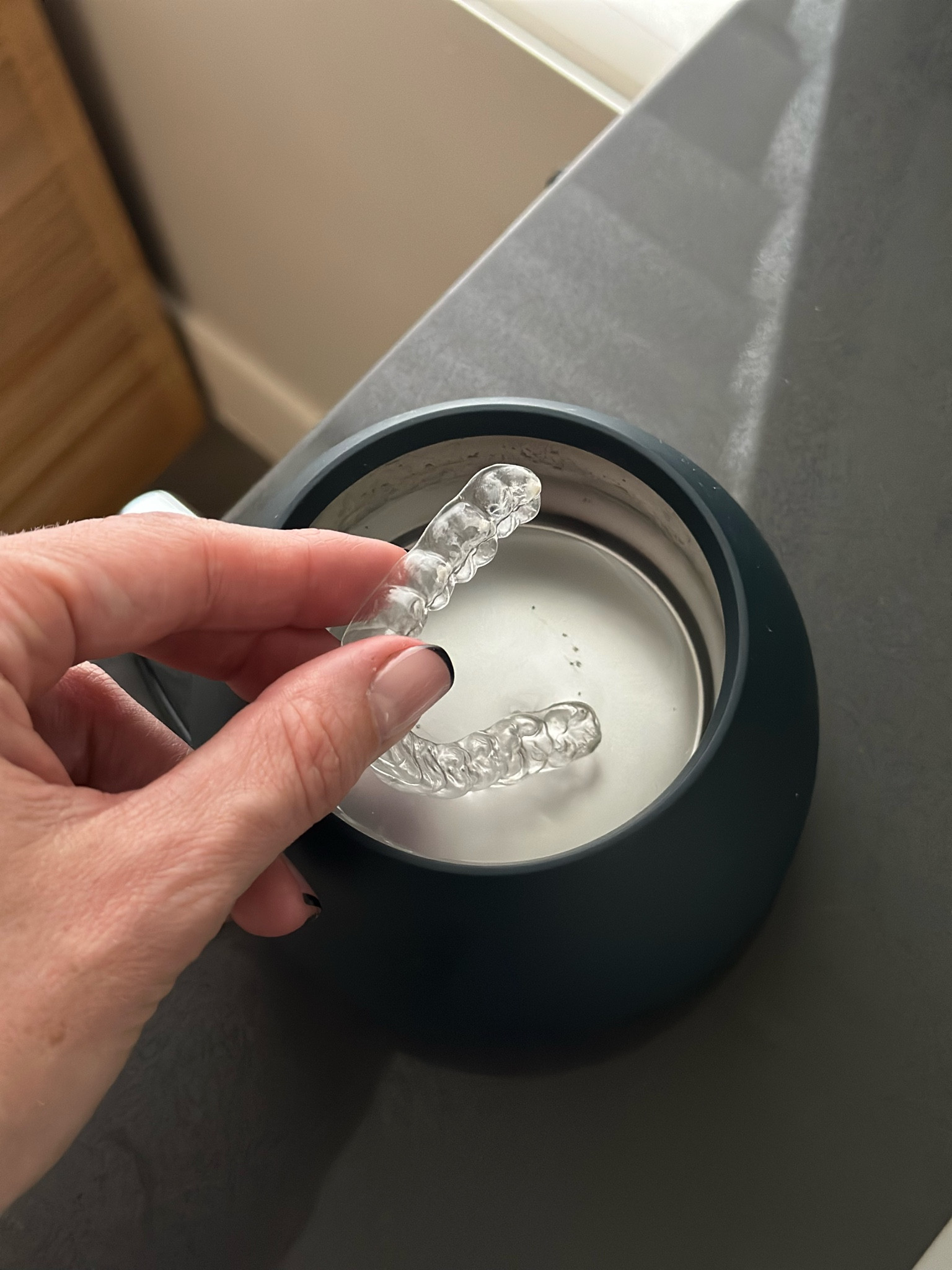 Best retainer cleaner ever!! No brushing needed!