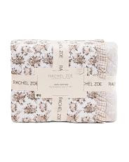 floral quilt set with ruffle | TJ Maxx