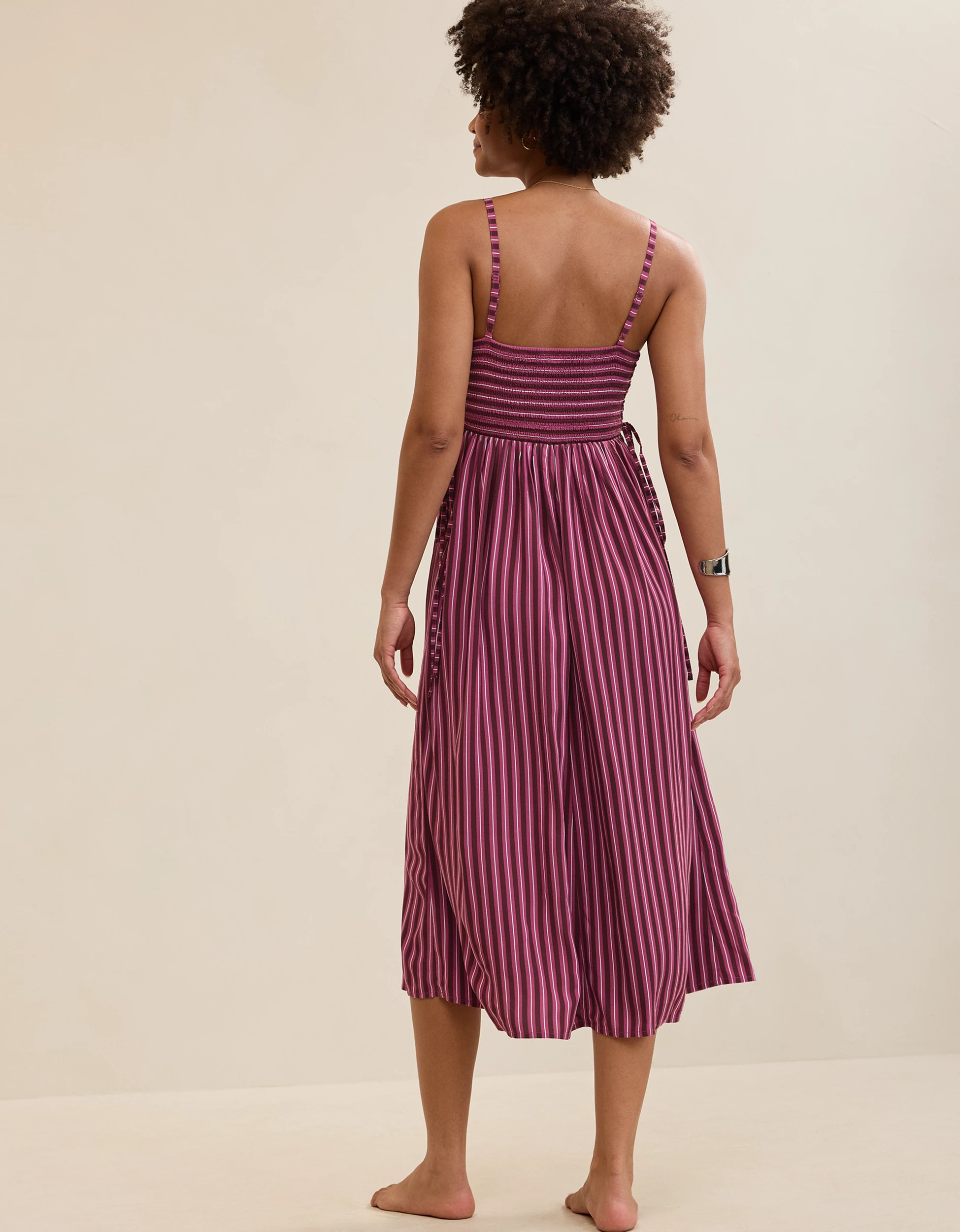 Aerie Happy & Drapey Lace Up Dress | Aerie