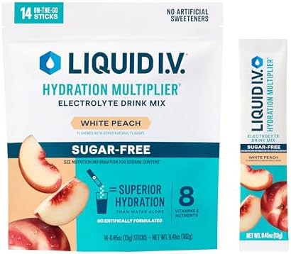 Liquid I.V.® Hydration Multiplier Sugar-Free - White Peach | Electrolyte Powder Drink Mix | 1 Pa... | Amazon (US)