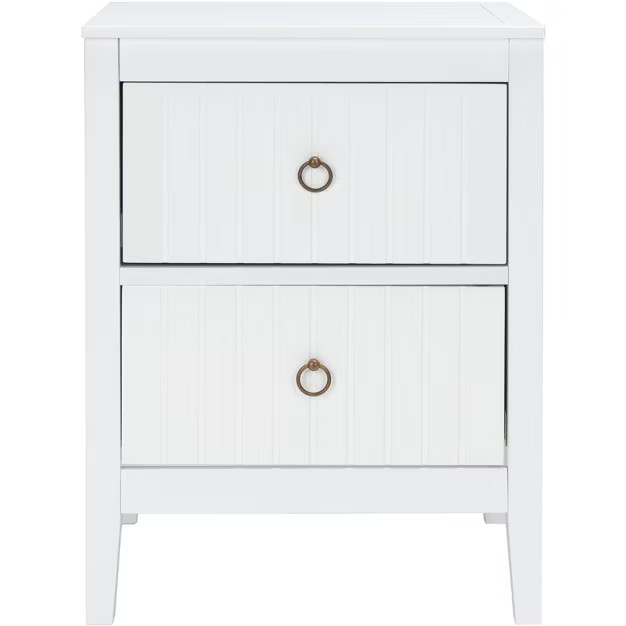 Tegan 2 Drawer Nighstand - White  - Safavieh | Target