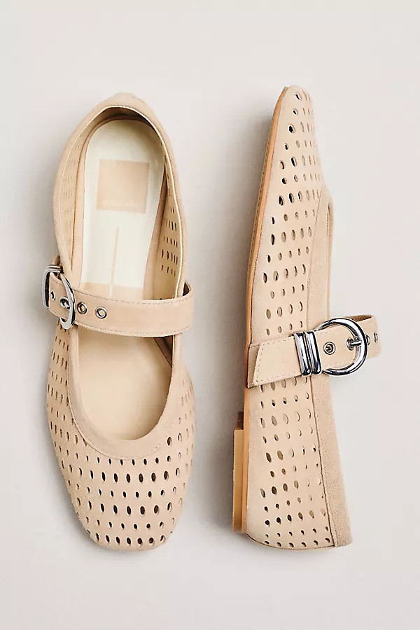 Dolce Vita Mikel Perforated Mary Jane Flats | Anthropologie (US)