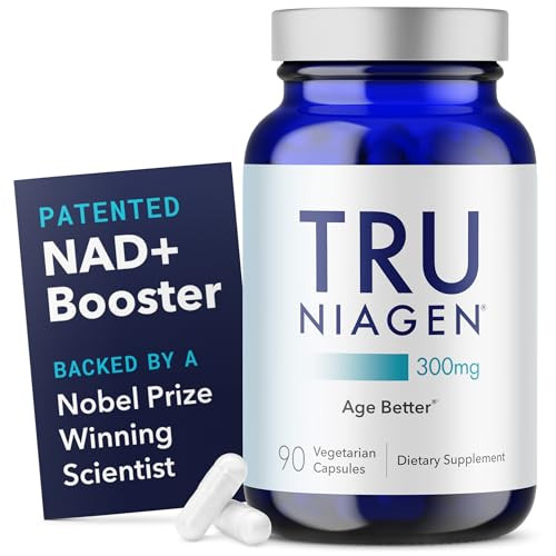 TRU NIAGEN Patented NAD Supplement for Brain Function, Anti Aging & Cell Regeneration, 300mg Niagen, 90 Servings | Supports Cellular Energy, Muscle | Nicotinamide Riboside (NR) Take 1 Daily | 1 Bottle | Amazon (US)