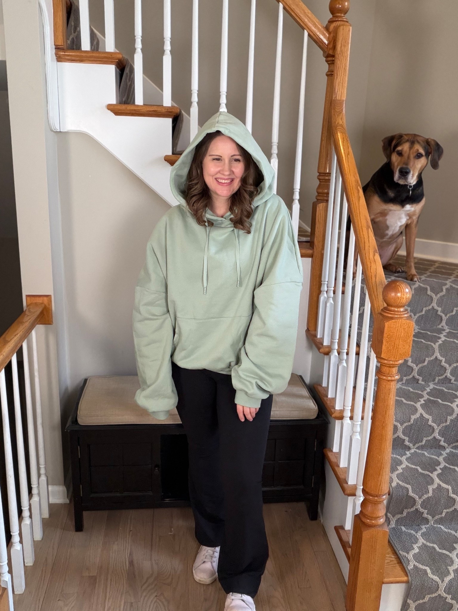This hoodie is officially my throw-on-and-go uniform lately and I’m not mad about it 💚✨

The oversized fit is SO good—perfectly slouchy, super cozy, and still looks put together with just leggings and sneakers 🙌 I’ve been reaching for this nonstop for errands, school drop-offs, everything.

And the BEST part…@POPFLEX  is doing 20% off today from 5 PM - 12:00 PST 👏 if you’ve been eyeing anything, this is your sign!!

Linking my exact hoodie + leggings for you 🤍

#LTKStyle #ComfyStyle #MomOutfits #AthleisureWear #LTKFinds 

#LTKActive #LTKMidsize #LTKootd