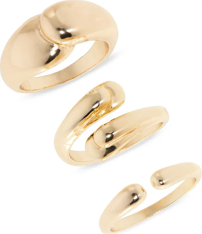 Set of 3 Bypass Wrap Rings | Nordstrom Rack