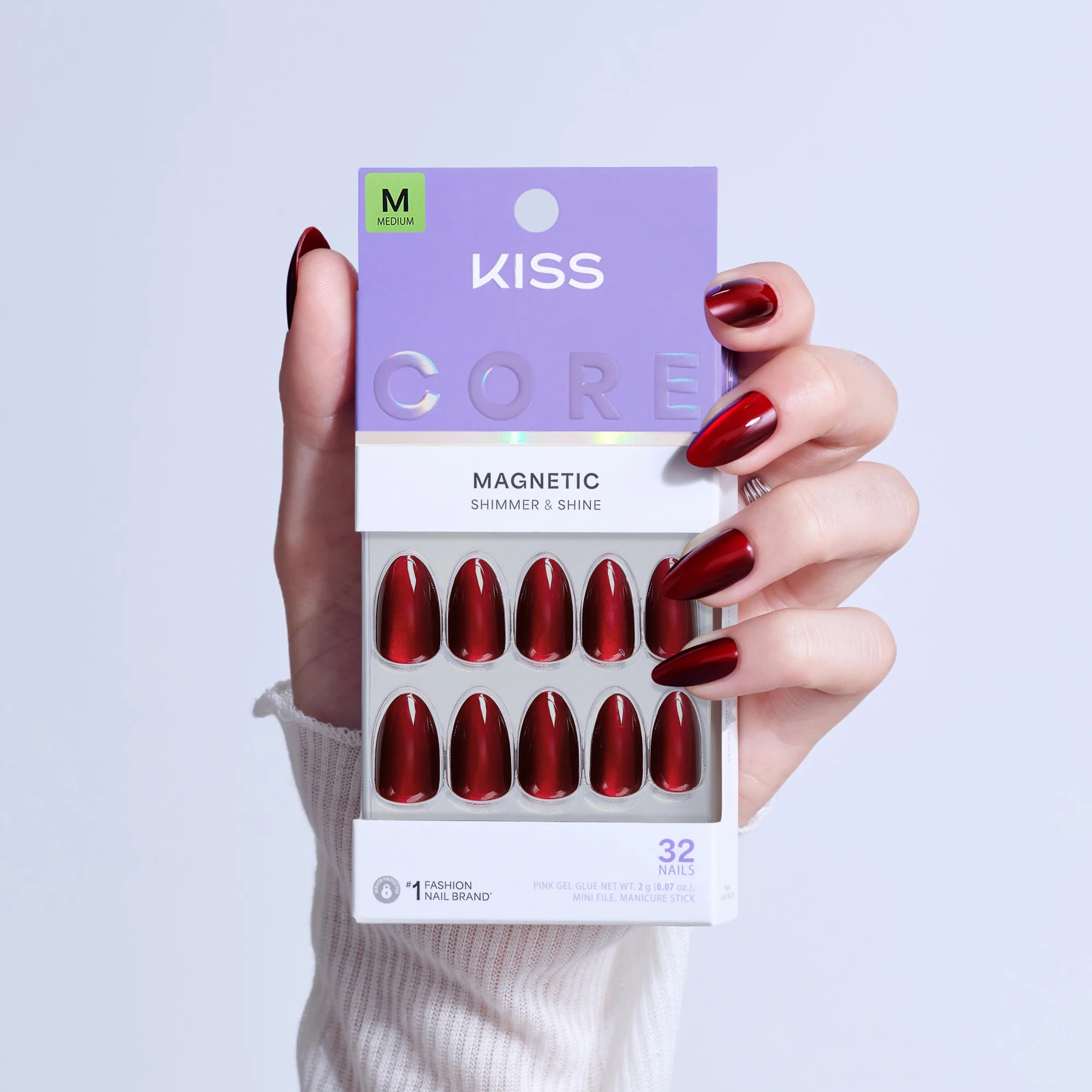 Kiss Core Magnetic Press On Glue Nails - Apple Blossom | KISS, imPRESS, JOAH