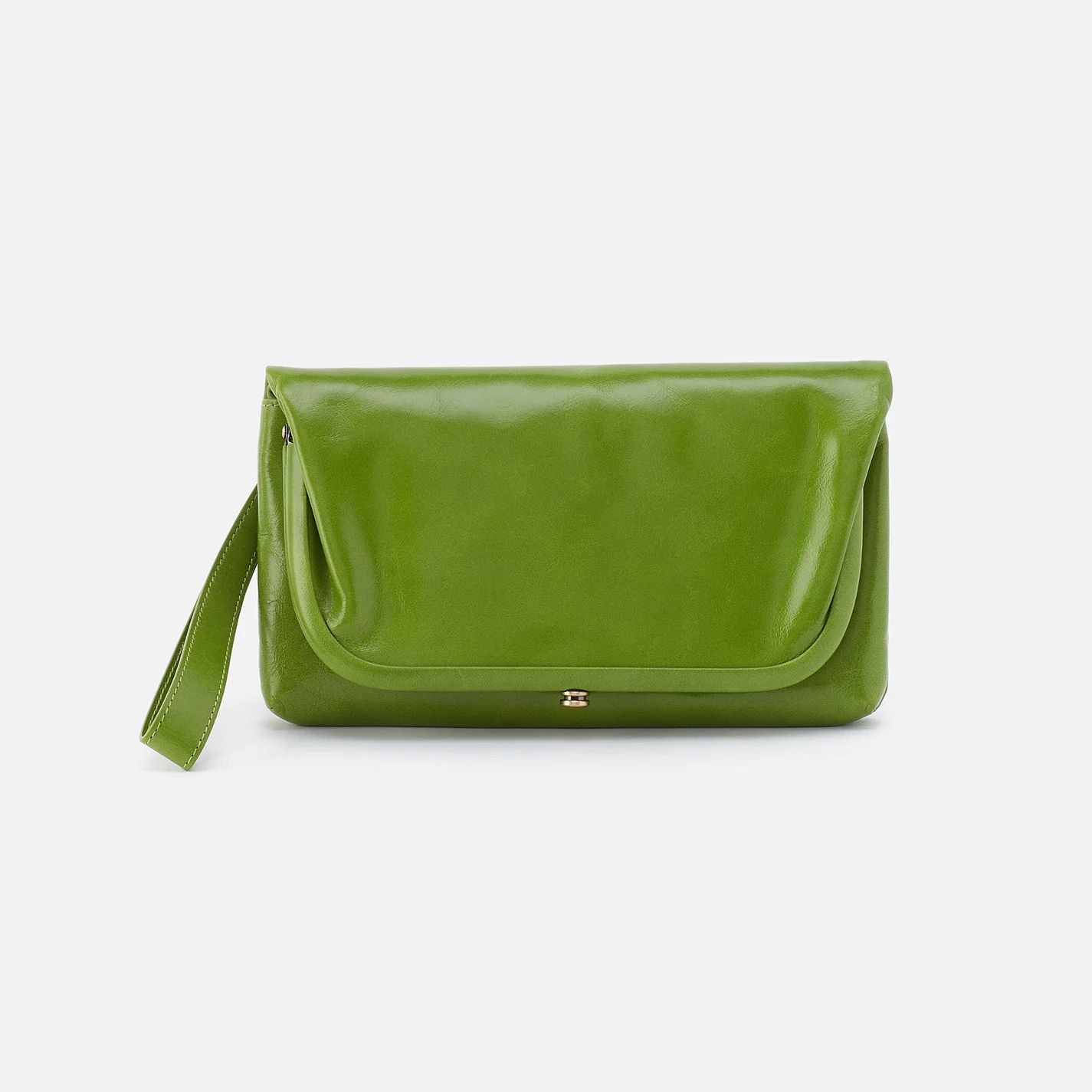 Lauren Wristlet in Polished Leather - Garden Green | HOBO Bags