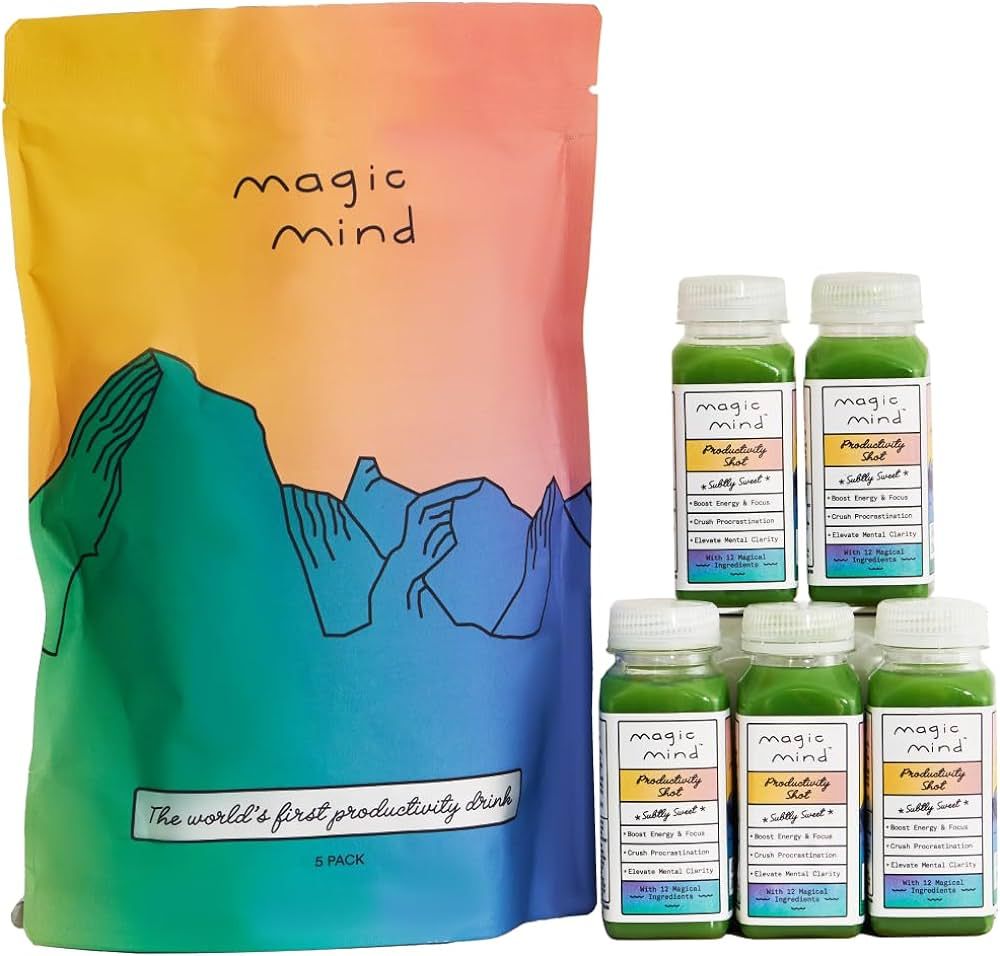 Magic Mind Focus Energy Drink Shots - No Jitters, Stress Relieving, Ashwagandha, Functional Mushr... | Amazon (US)