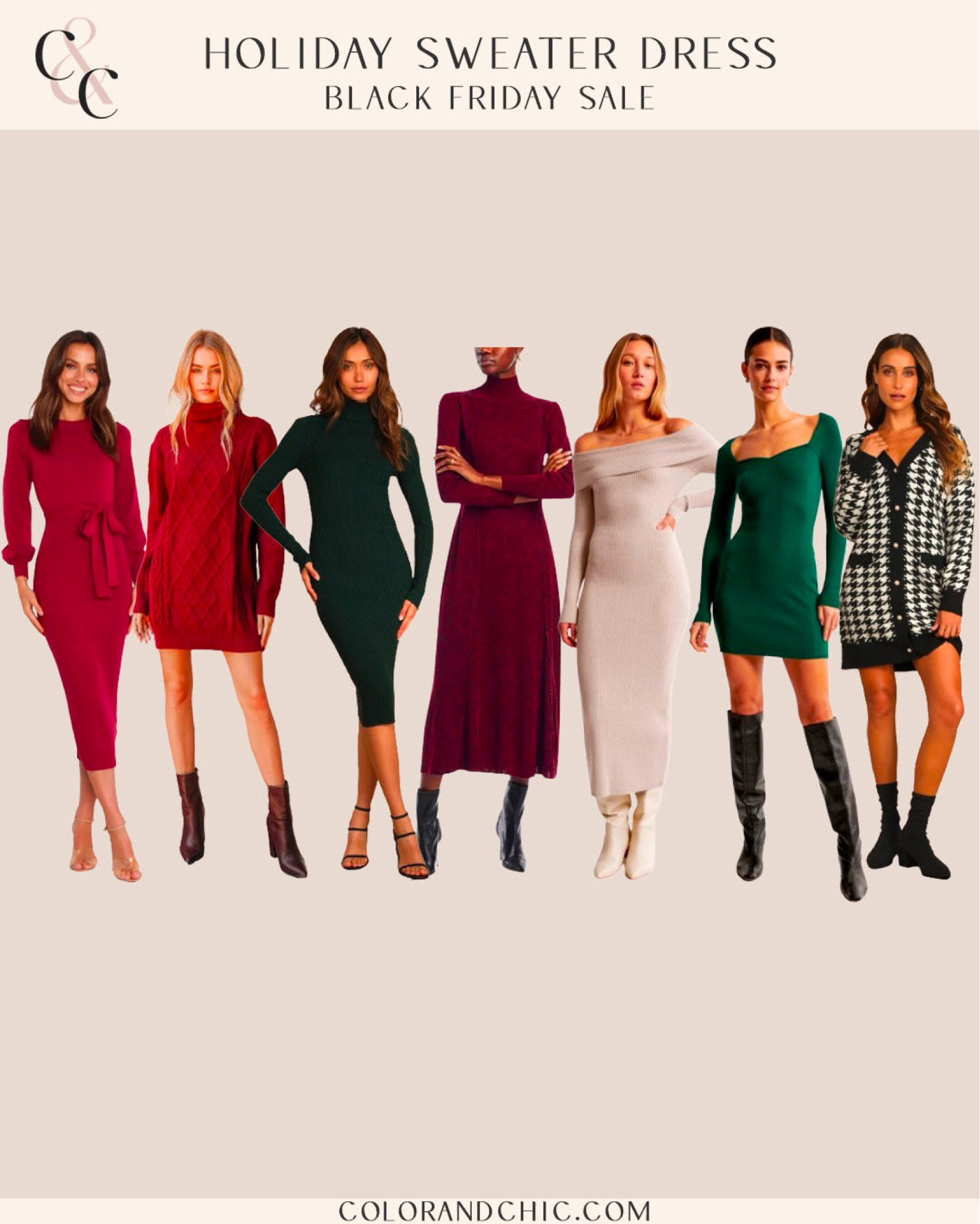 Black Friday holiday sweater dresses sale! Including maxi, mockneck, midi and more! Up to 30% off depending on the brand! 

#LTKCyberWeek #LTKHoliday #LTKsalealert