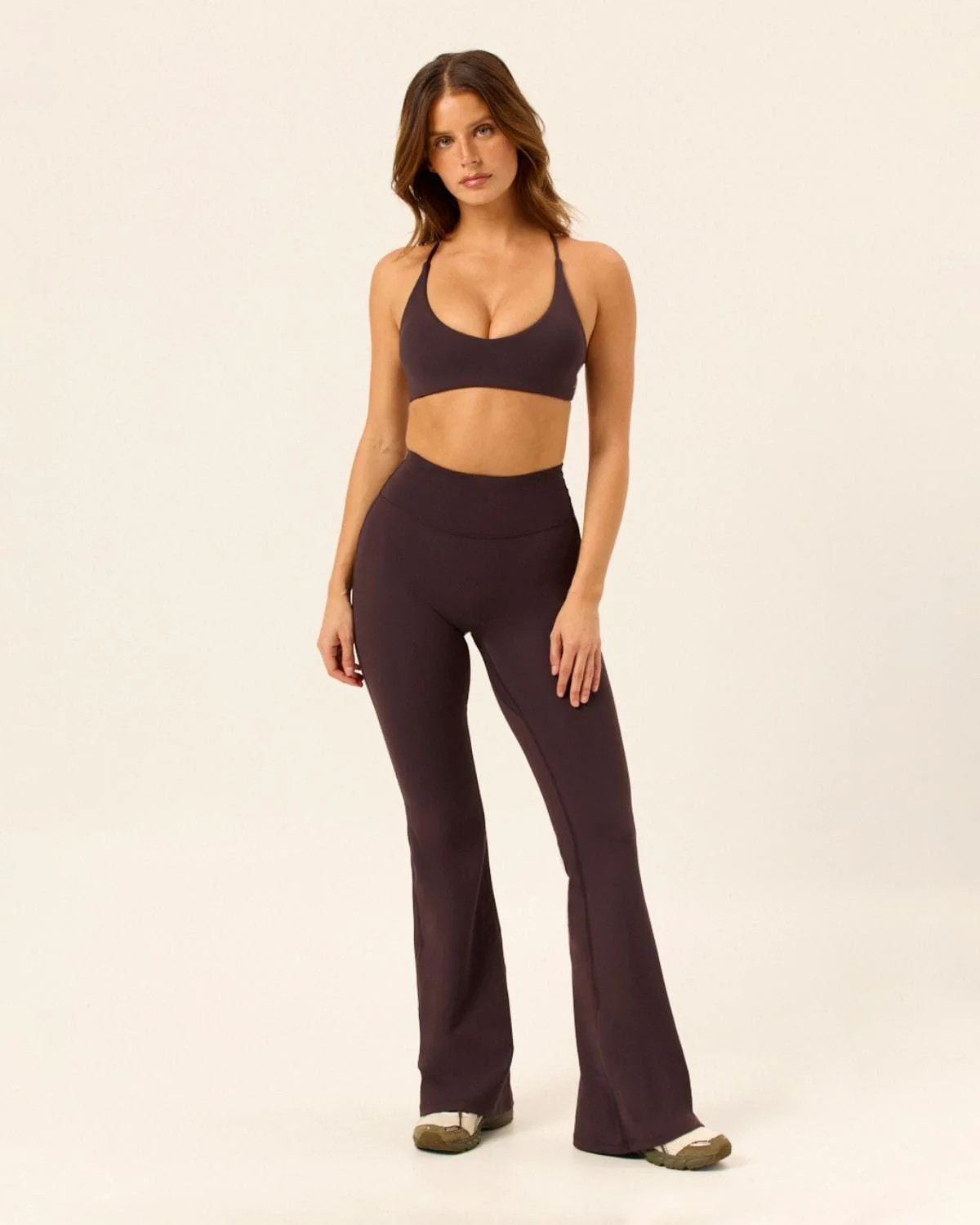 Form Invisible Scrunch Flare Leggings | Espresso | Crop Shop Boutique US