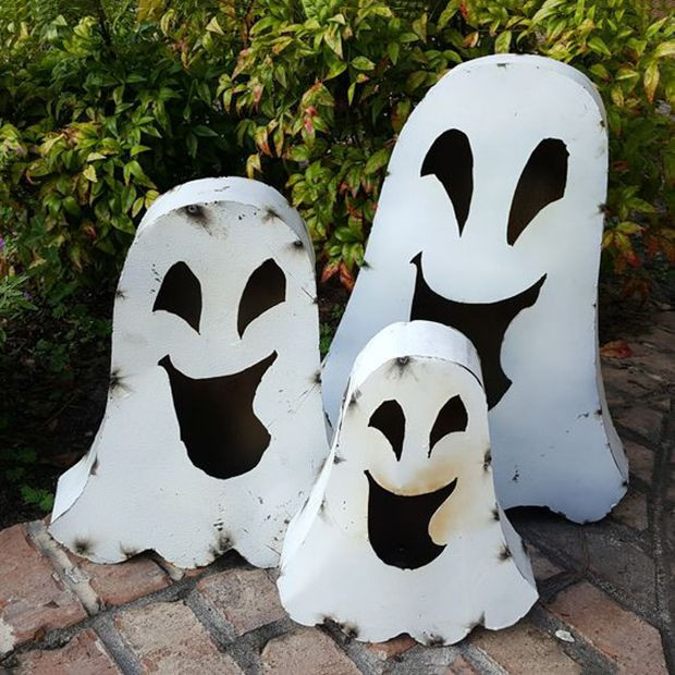 Happy Halloween Ghost Tabletop Decor Set of 3 | Antique Farm House