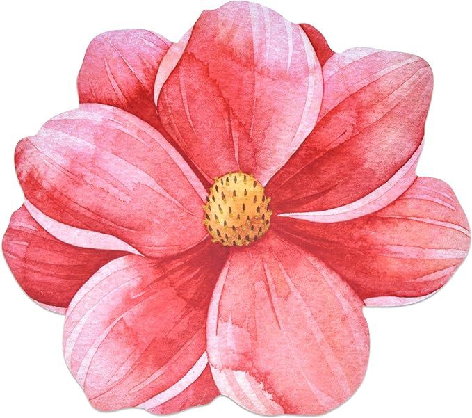 Disposable Flower Shaped Paper Place Mats 50 Pack 13”x 13” Summer Pink Floral Charger Place M... | Amazon (US)