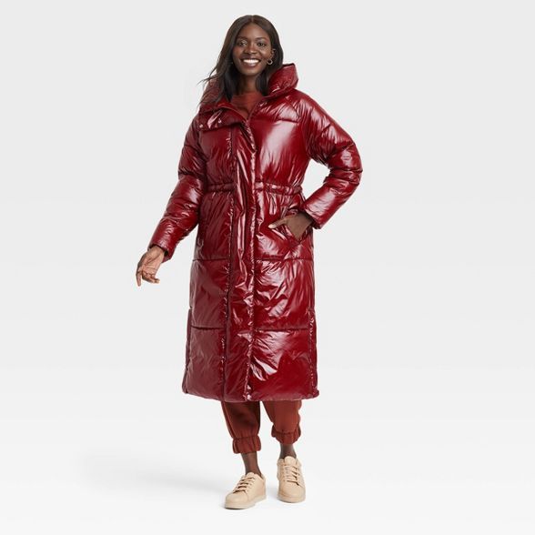 Women's Duvet Wet Look Puffer Jacket - A New Day™ | Target