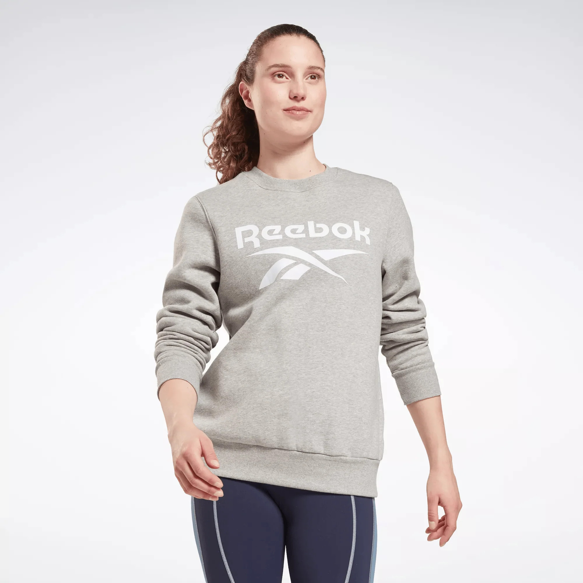 Women's Reebok Identity Logo Fleece Crew Sweatshirt | Reebok