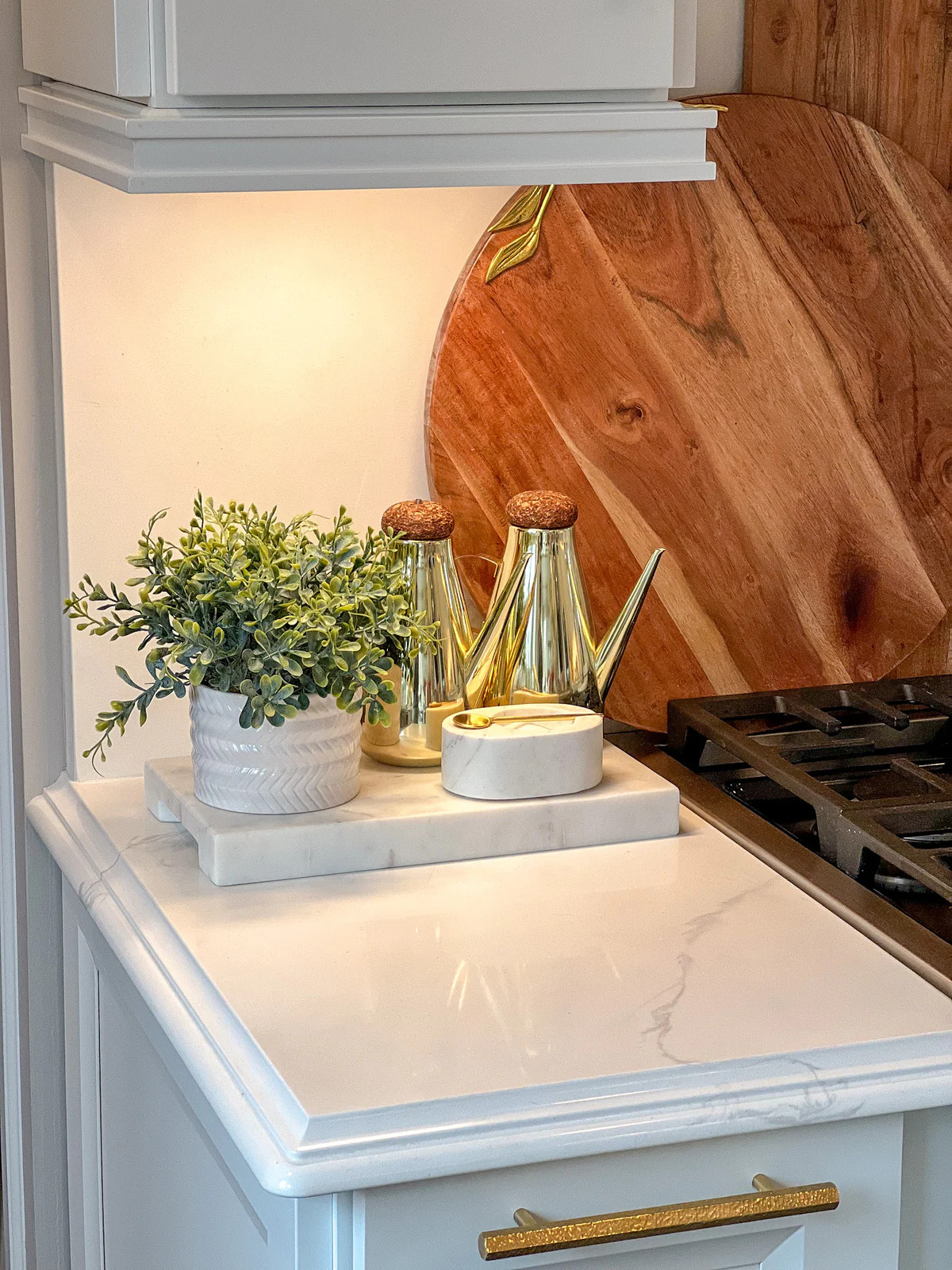 Rectangular White Marble Board with Grooved Handles | Inspire Me! Home Decor