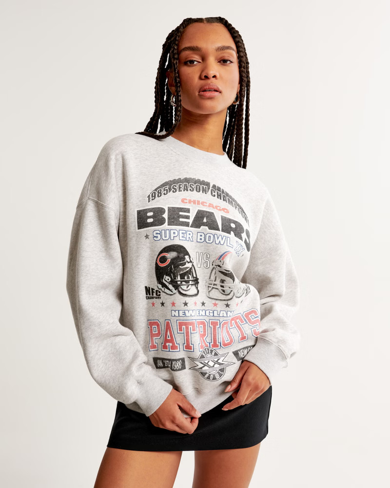 Vintage Super Bowl Graphic Crew Sweatshirt | Abercrombie & Fitch (US)