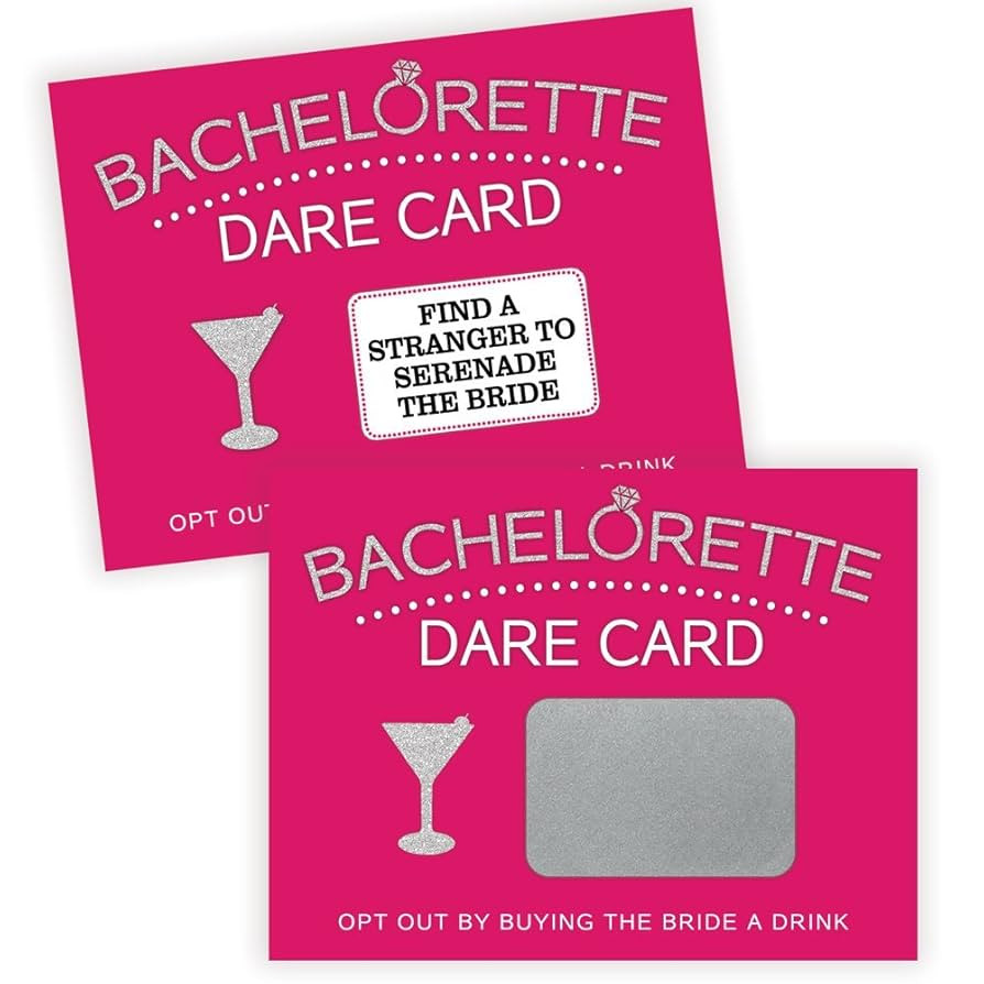 Printed Party Bachelorette Dare Card Scratch Off Game, Girls Night Out, 20 Cards | Amazon (US)