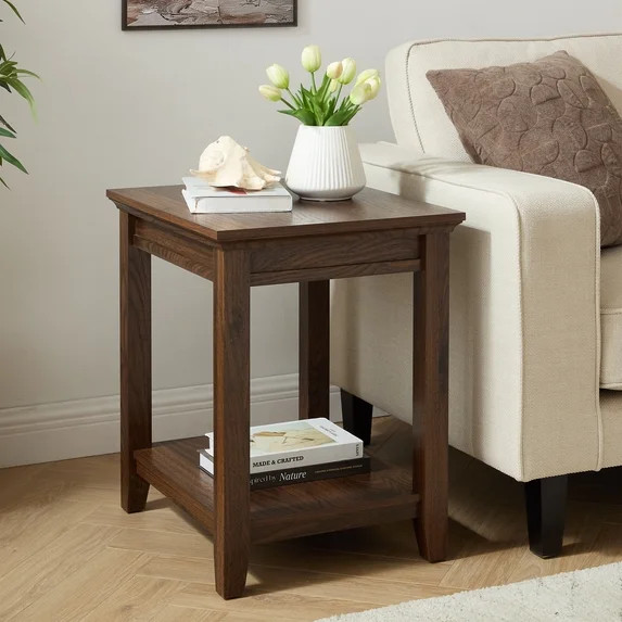 Mainstays Regency End Table, Walnut Finish | Walmart (US)