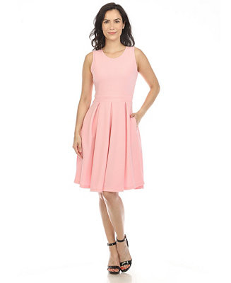 Women's Solid Fit and Flare Dress | Macy's