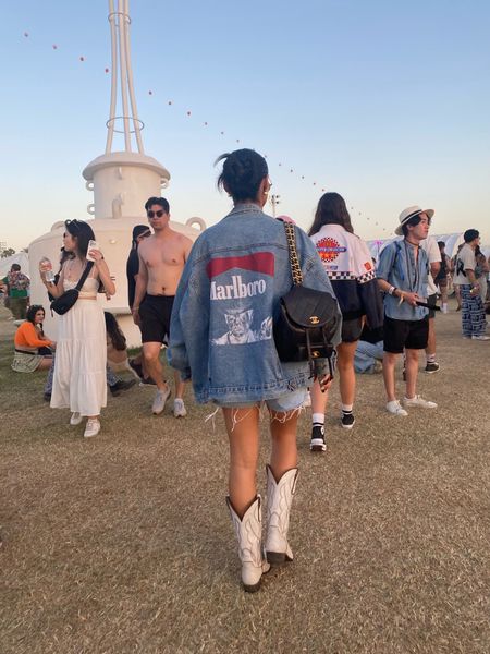 Coachella festival style | stagecoach fashion | oversized festival denim jacket, white dolce vita boots #coachella #festivaloutfit #coachella 

#LTKstyletip #LTKGiftGuide #LTKFestival