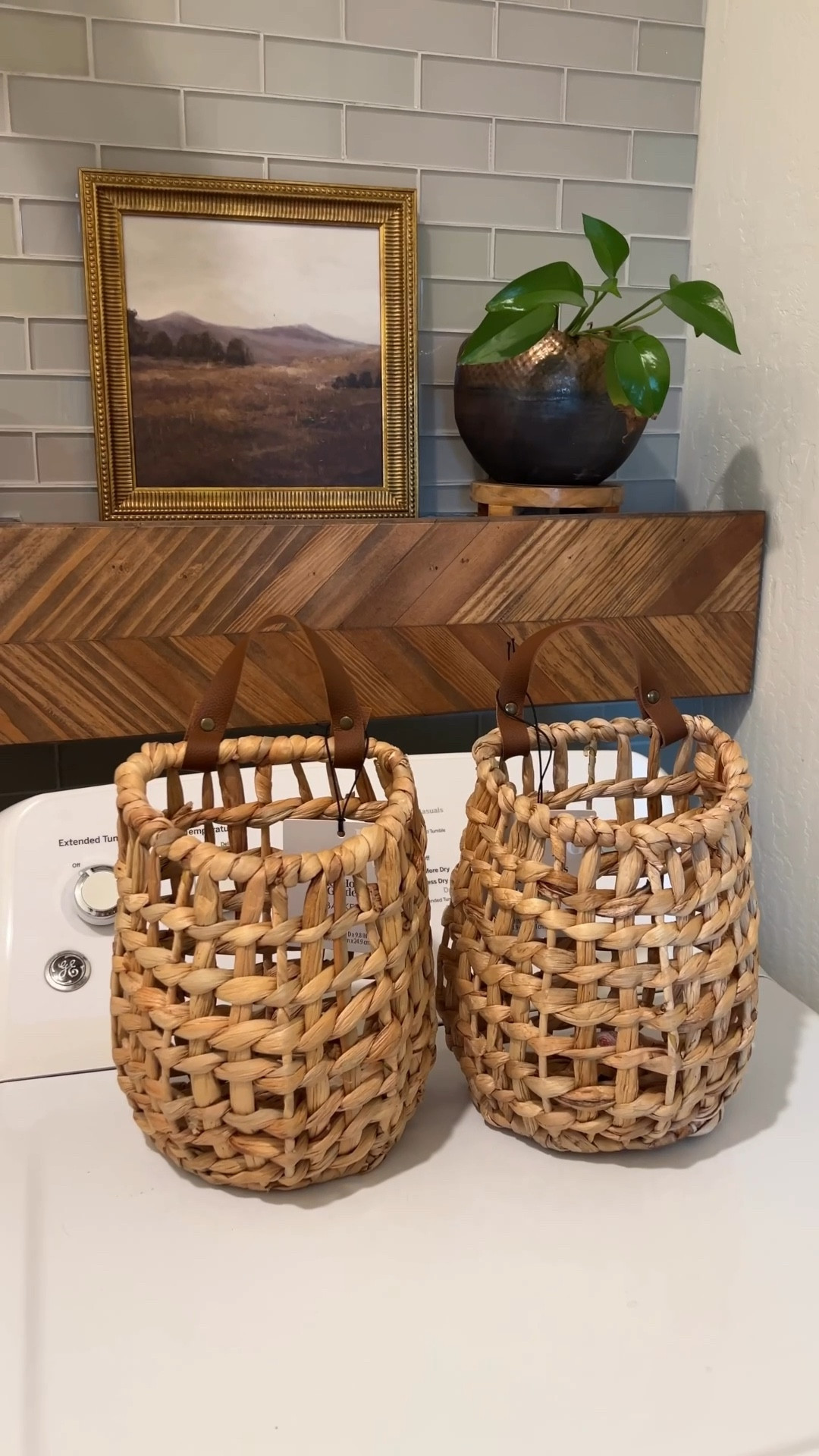 Hanging baskets with brown leather strap from Walmart 

#LTKdayinmylife #LTKmomlife #LTKHome