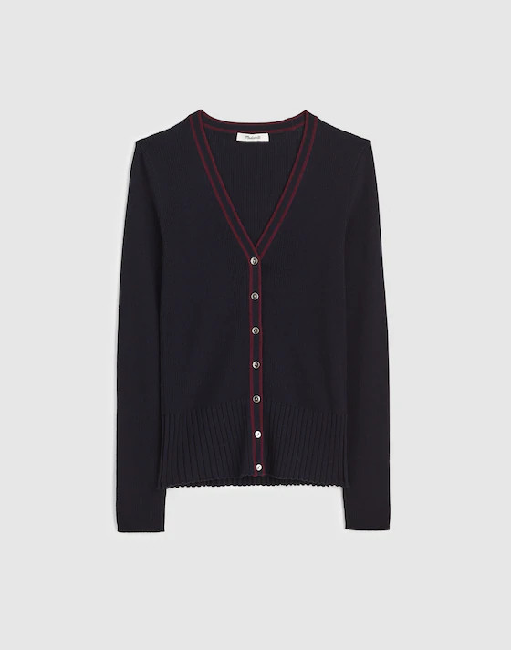 V-Neck Cardigan in Merino-Silk Blend | Madewell