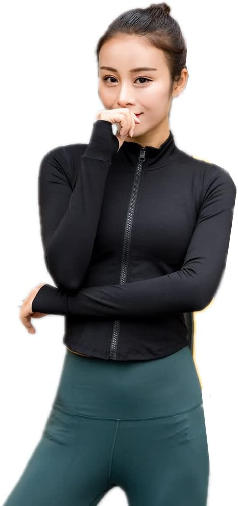 Women's Stretchy Athletic Workout Lightweight Jacket Full Zip Running Track Jacket | Amazon (US)