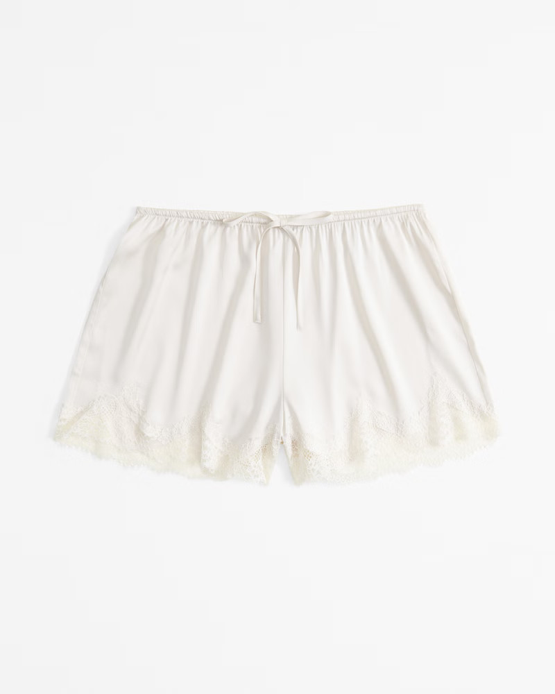 Lace and Satin Sleep Short | Abercrombie & Fitch (US)