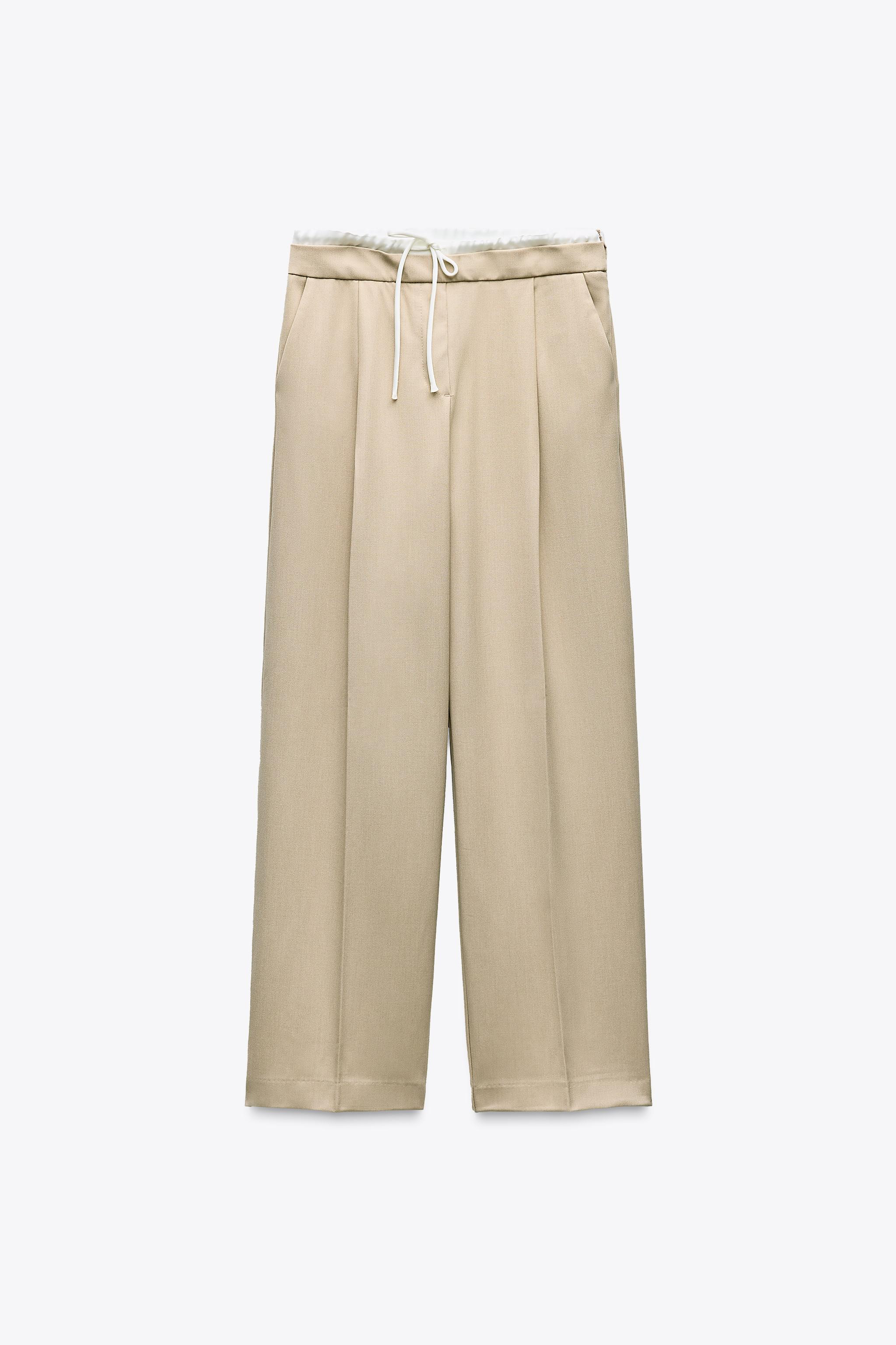 WIDE-LEG TROUSERS WITH DOUBLE WAISTBAND | Zara US