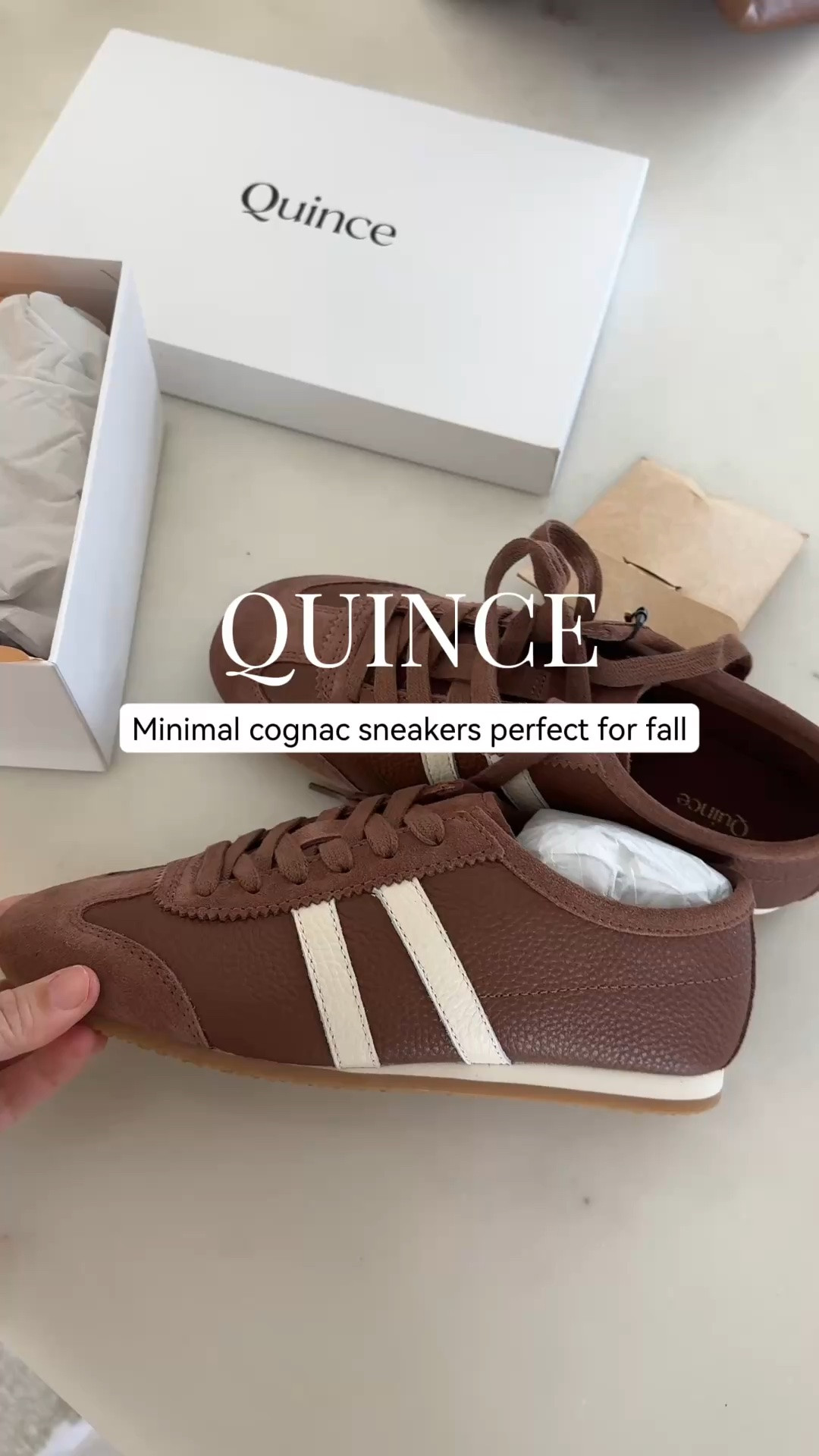 These cognac sneakers are so good for fall. Love the minimal shape and that deeper cognac color. Wearing a 5.5 but they run small, so I’m reordering a 6.

#LTKmomlife #LTKPetite