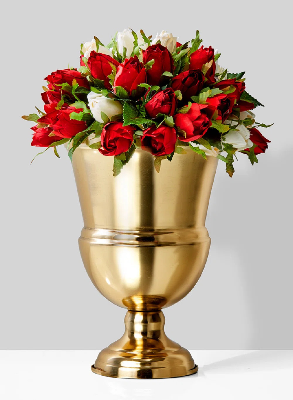 Rosdorf Park Decorative Gold Vase Urn, Gold Vases For Centerpieces, Metal Vase Use For Home Decor... | Wayfair North America