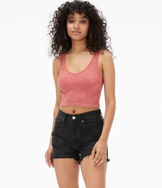 Seriously Soft Acid Wash Seamless 2-Way Cropped Tank | Aeropostale