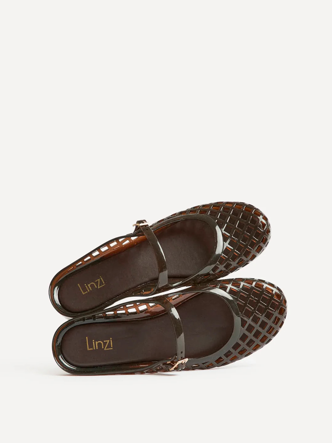Mirage Brown Jelly Slip On Sandals | Linzi Shoes