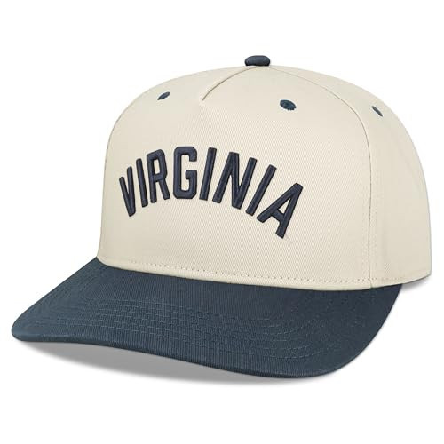 Legacy NCAA Officially Licensed Baseball Hat, Virginia Cavaliers, Lightweight Cap for Men & Women, Heritage Twill Adjustable (HTA), Stone/Navy, One Size Fits Most, Adjustable Closure | Amazon (US)
