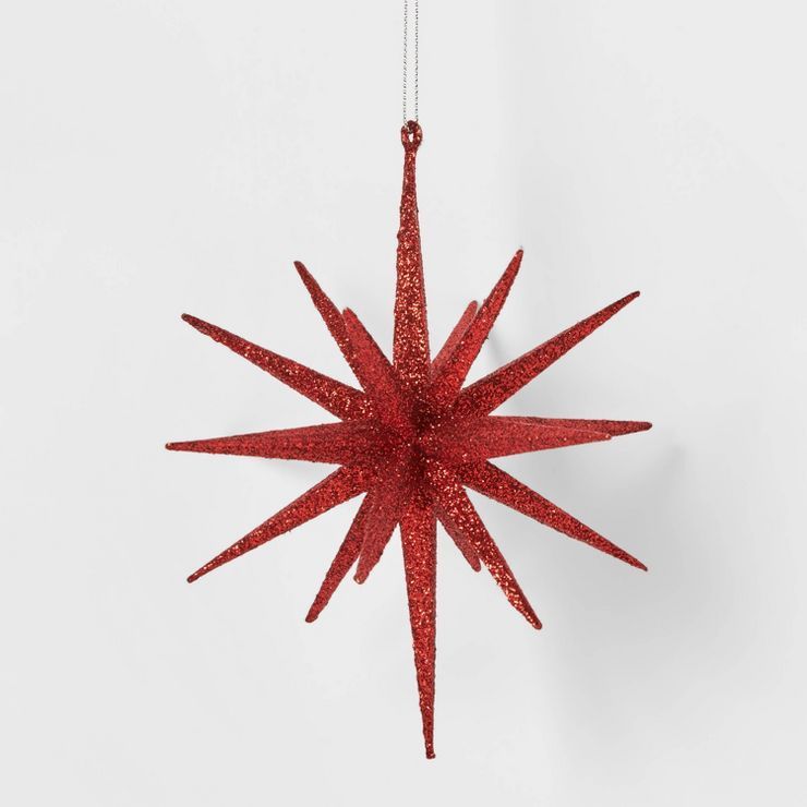 5.8in Red Plastic Spike Starburst Christmas Tree Ornament - Wondershop™ | Target