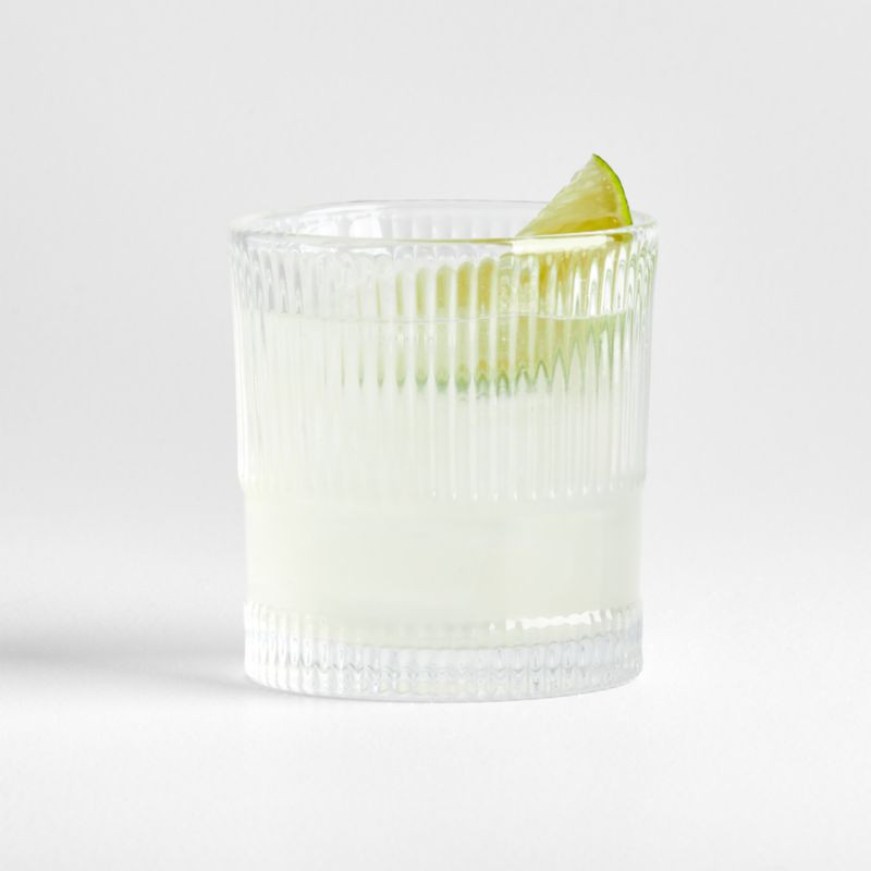 Camden 9.8-Oz. Clear Fluted Double Old-Fashioned Glass + Reviews | Crate & Barrel | Crate & Barrel