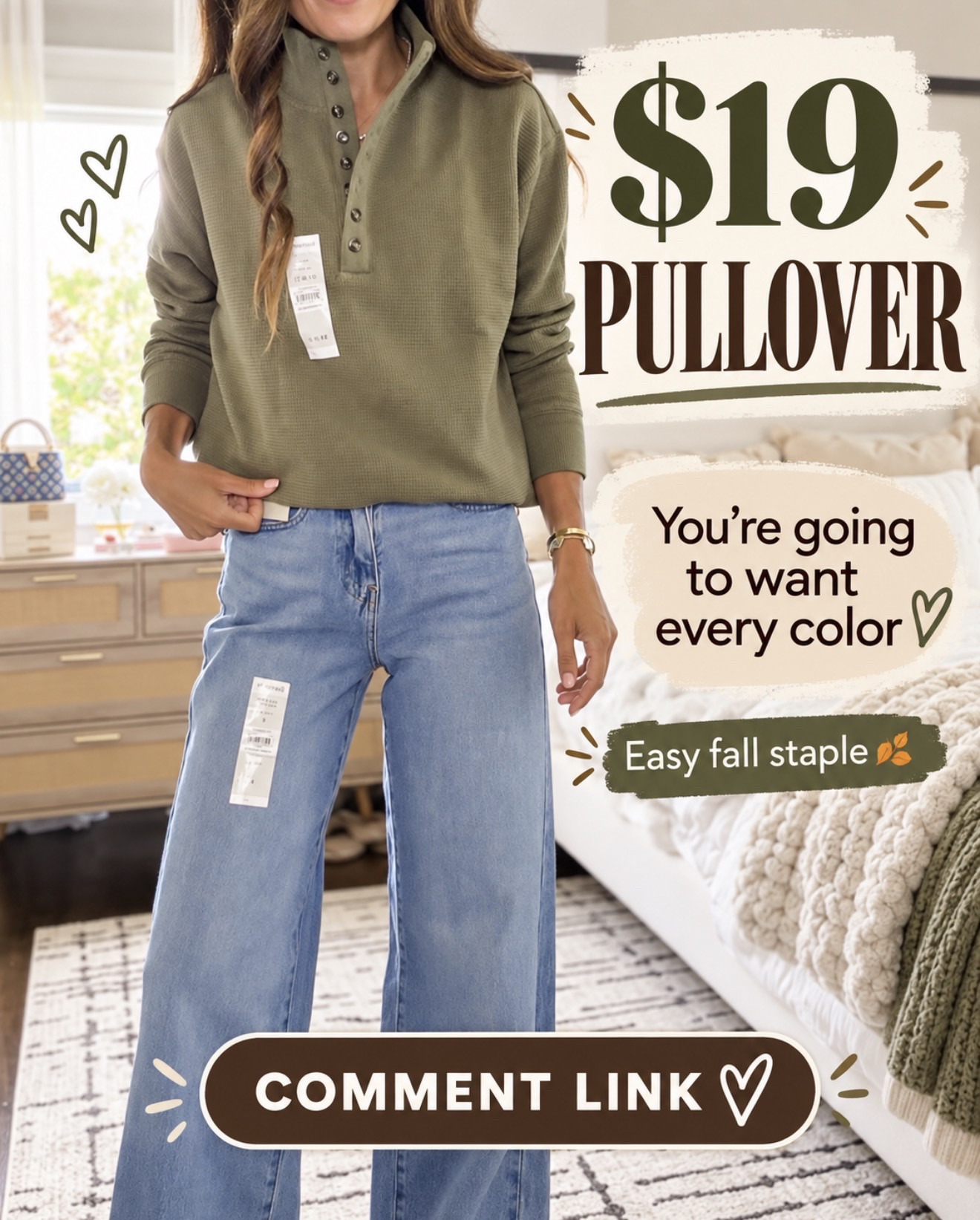 A $19 pullover you’re going to want in every color 😍 The olive is SO good for fall—and it’s one of those easy tops you’ll keep reaching for. Comment LINK and I’ll send it over! 🍂

#LTKOver40 #LTKSeasonal #LTKootd