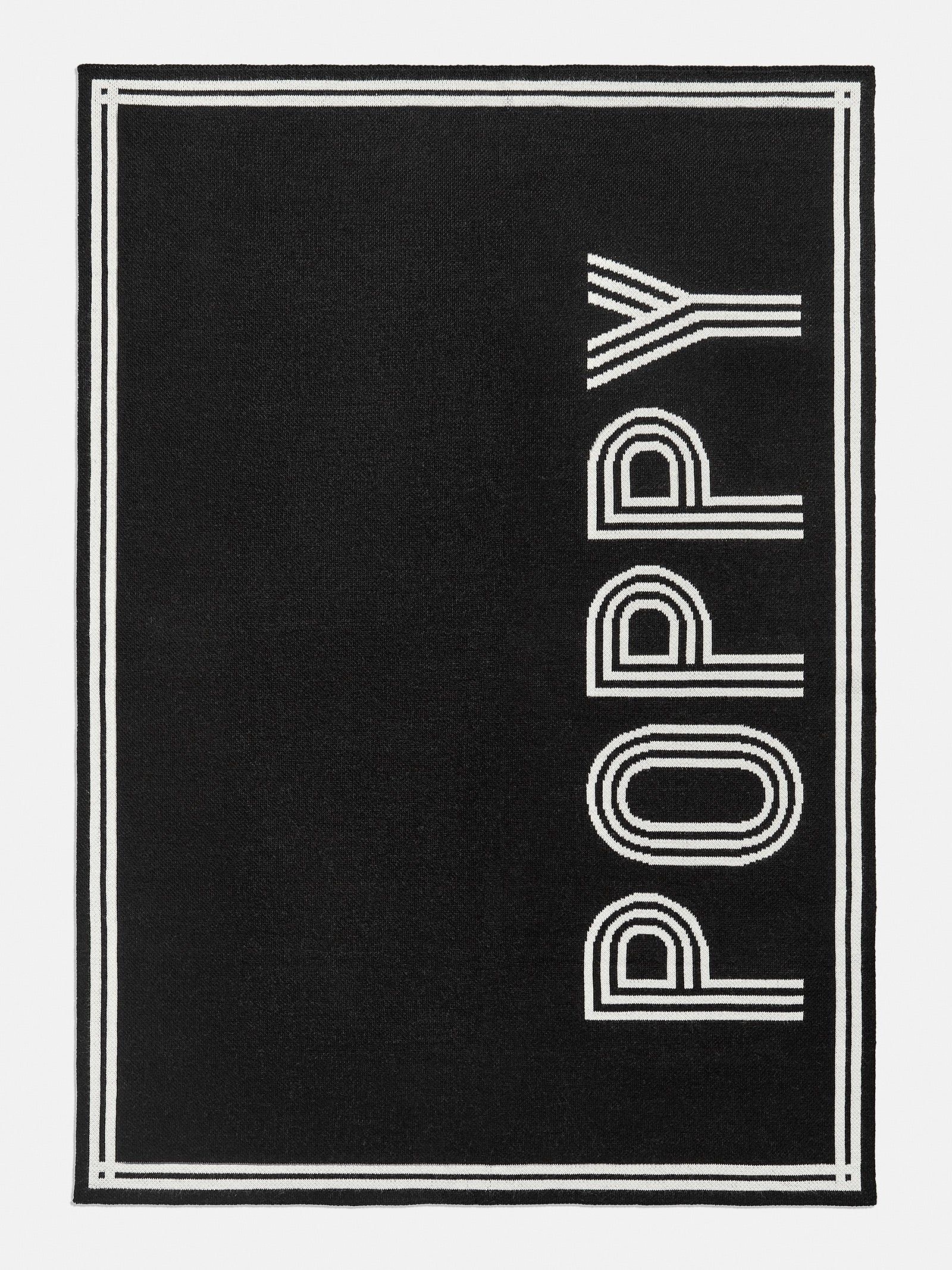 Your Name In Stripes Custom Blanket - Black/White | BaubleBar (US)
