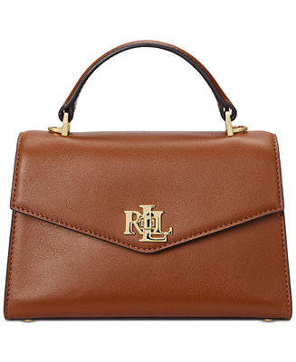Lauren Ralph Lauren Leather Small Farrah Satchel - Macy's | Macy's