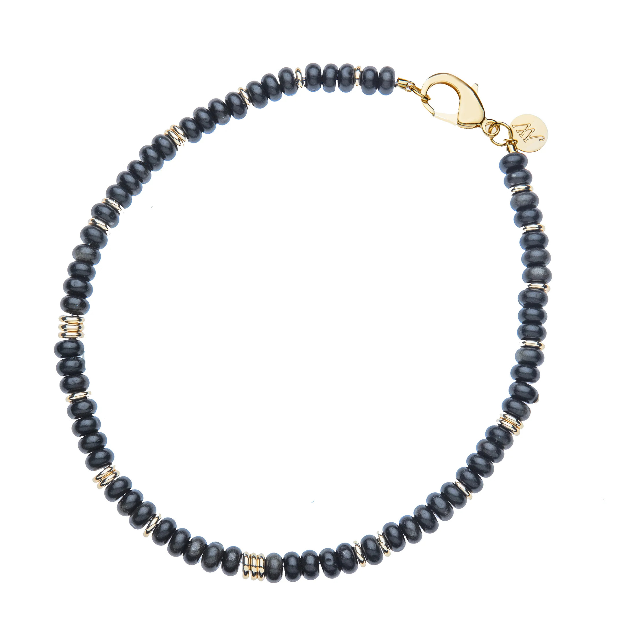 Gumdrop Beaded Necklace in Obsidian SALE | Jane Win