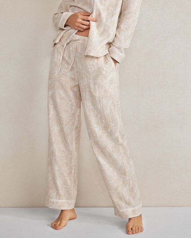 Organic Cotton Gauze Fern Print Pajama Pants | Haven Well Within