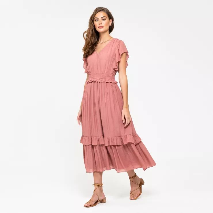 August Sky Women's Empire Waist Midi Dress | Target