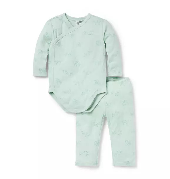Baby Farm Animal Toile Wrap Matching Set | Janie and Jack