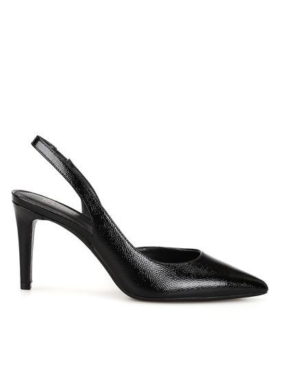 Michael Kors Spring Summer 2020 lucille black embossed leather slingbacks - 40S9LUMG1A BLACK | TheClutcher (IT)