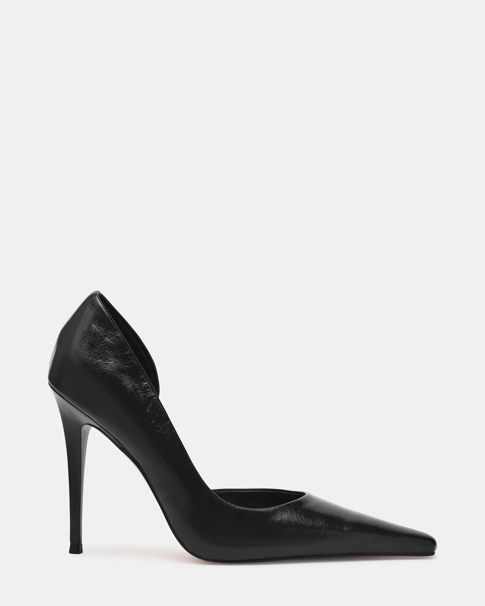 ELEGANT Black Leather Pointed-Toe Stiletto Pump Women's Heel | Steve Madden (US)