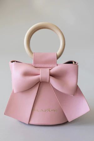 Rose Pink Bow Purse | Mila and Rose