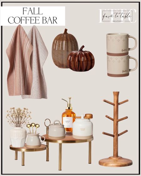 Fall Coffee Bar. Follow @farmtotablecreations on Instagram for more inspiration. Coffee Bar Inspiration. Hearth & Hand. Target Finds. Coffee Bar. Amazon Home  

#LTKhome #LTKFind #LTKunder50